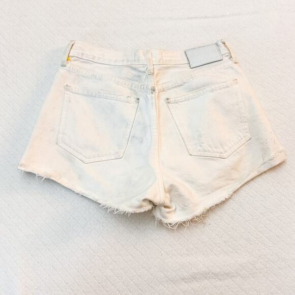 Denim Forum The Yoko Short Aritzia White Denim Cutoff Jeans SZ27 - Picture 3 of 5